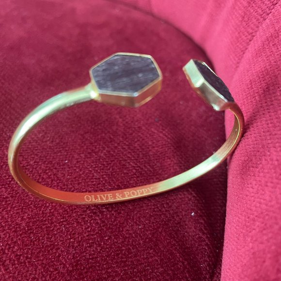 GP bracelet signed Olive and Poppy brand hexagon crafted in the wine country - Picture 4 of 4